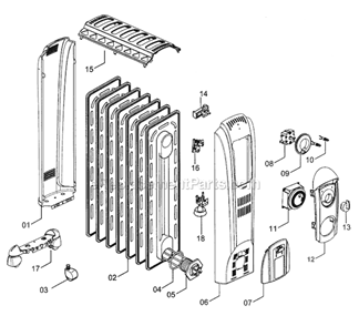 Part Location Diagram of 7010005100 DeLonghi Grid