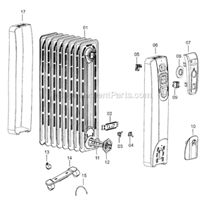 Page A Diagram and Parts List for TRH0715  DeLonghi Heater