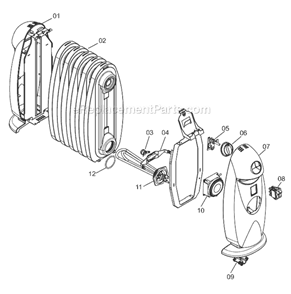 Part Location Diagram of 5305001100 DeLonghi Knob