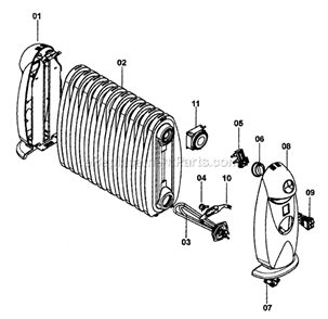 Page A Diagram and Parts List for TRN1015T  DeLonghi Heater