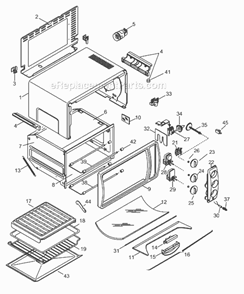 Page A Diagram and Parts List for XA34BL  DeLonghi Toaster Oven