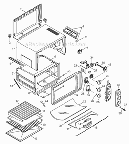 Page A Diagram and Parts List for XA660  DeLonghi Toaster Oven