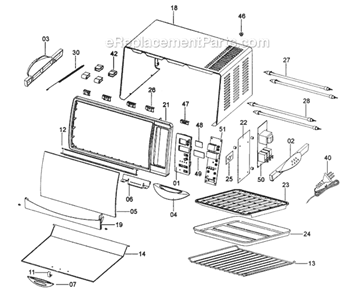 Part Location Diagram of RY1048 DeLonghi Handle Right