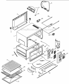 Page A Diagram and Parts List for XD639  DeLonghi Toaster Oven