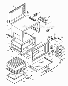 Page A Diagram and Parts List for XU29LD  DeLonghi Toaster Oven