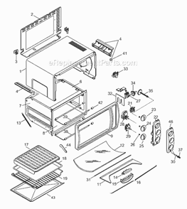 Page A Diagram and Parts List for XU685  DeLonghi Toaster Oven