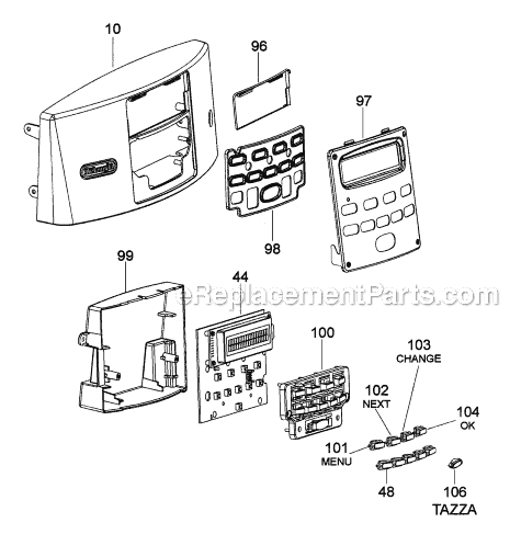 Page B Diagram and Parts List for EAM3500  DeLonghi Coffee Maker