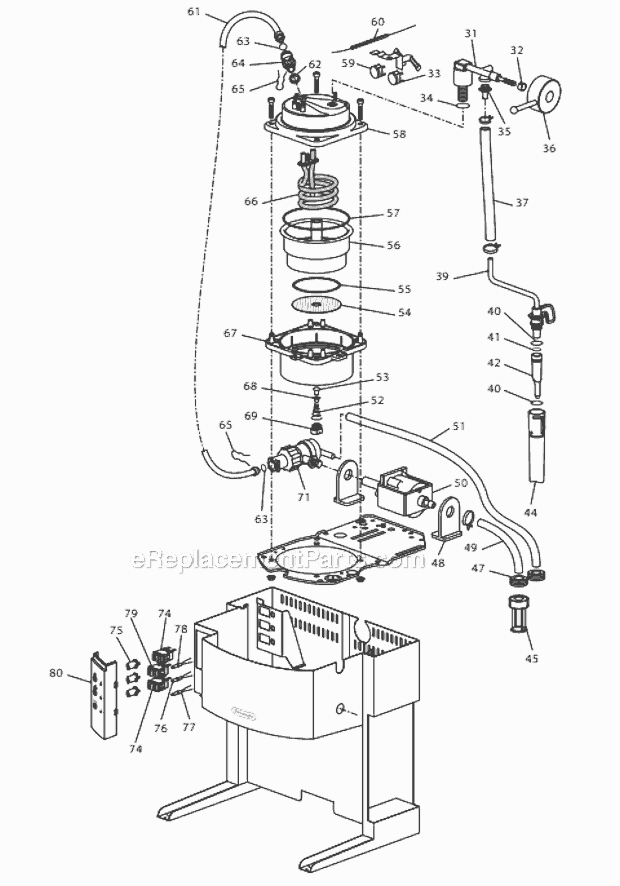 Page B Diagram and Parts List for EC710  DeLonghi Coffee Maker
