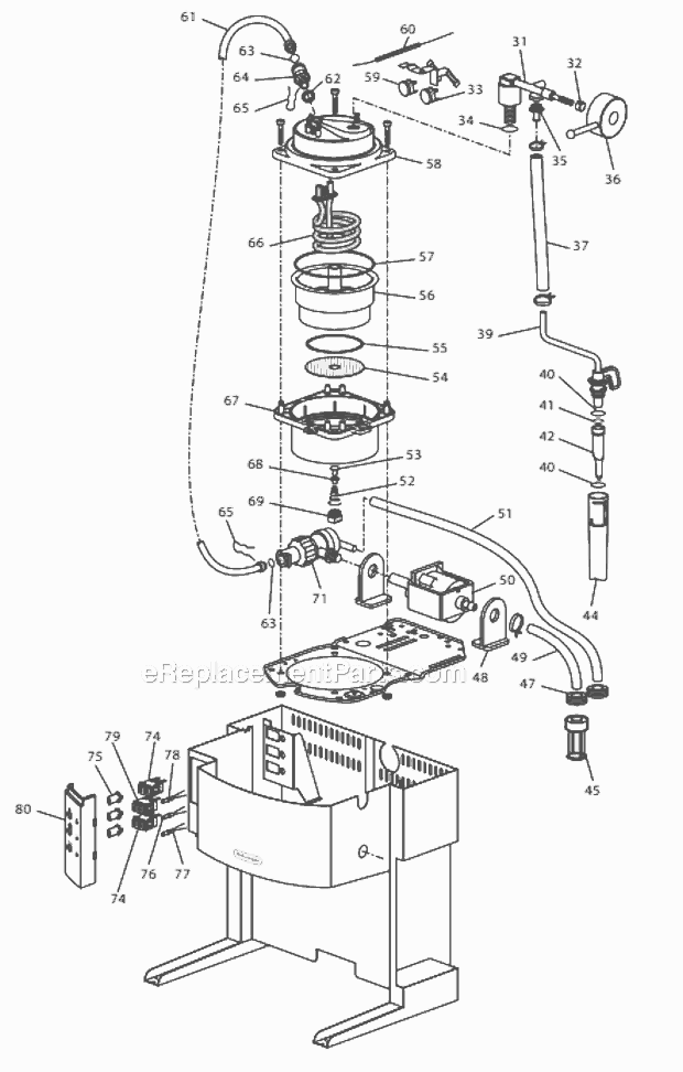 Page B Diagram and Parts List for EC730  DeLonghi Coffee Maker