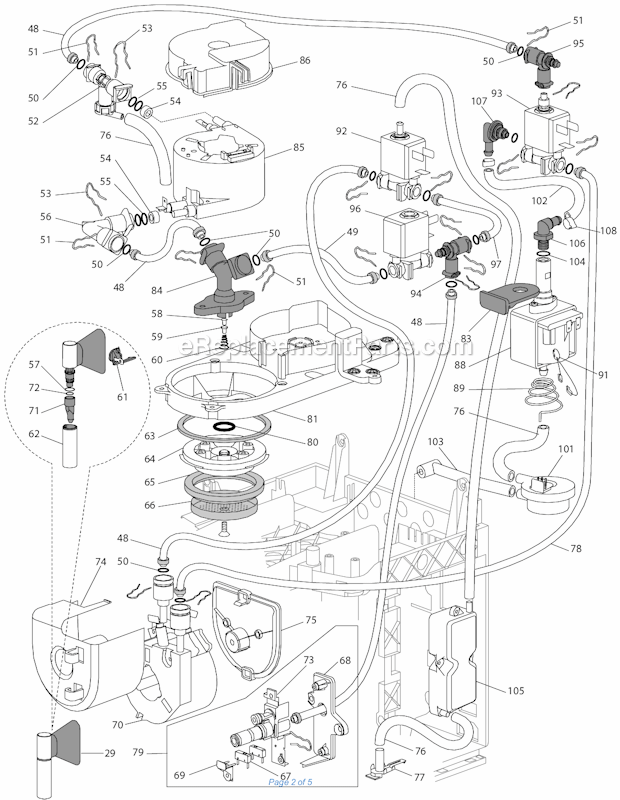 Page B Diagram and Parts List for EC860  DeLonghi Coffee Maker