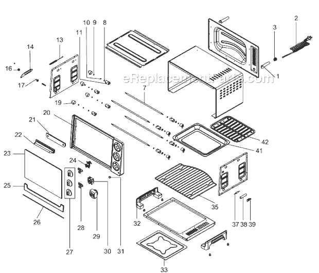 Page A Diagram and Parts List for EO2060  DeLonghi Toaster Oven