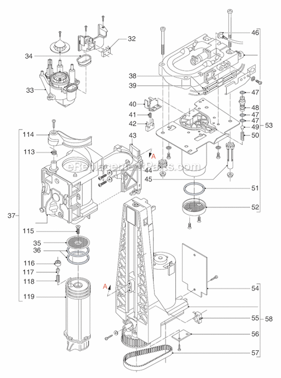 Page B Diagram and Parts List for ESAM5600  DeLonghi Coffee Maker