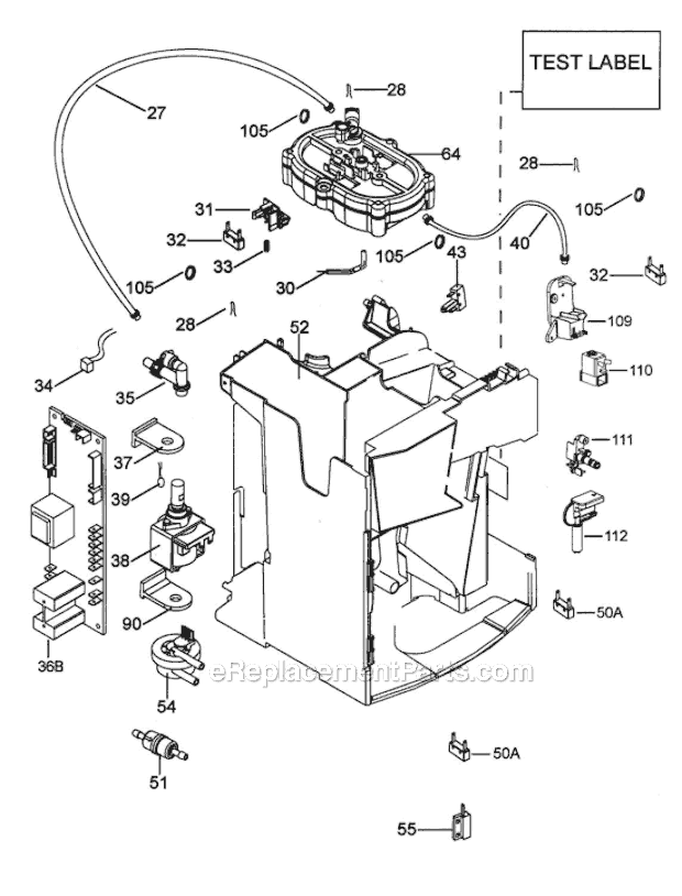 Page C Diagram and Parts List for ESAM6600  DeLonghi Coffee Maker