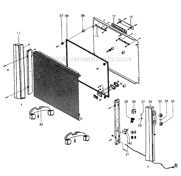 Page A Diagram and Parts List for HHP1500  DeLonghi Heater