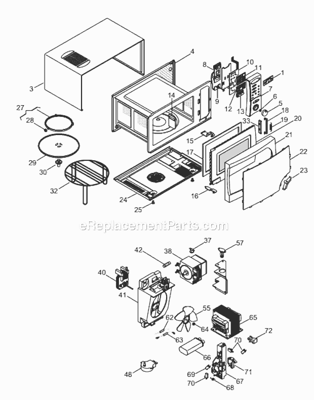 Page A Diagram and Parts List for MW535  DeLonghi Microwave