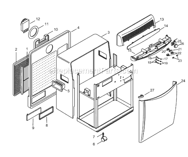 Page A Diagram and Parts List for PAC390  DeLonghi Air Conditioner