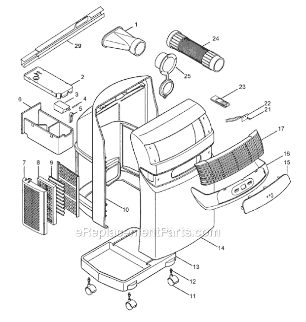 Page A Diagram and Parts List for PAC77E  DeLonghi Air Conditioner