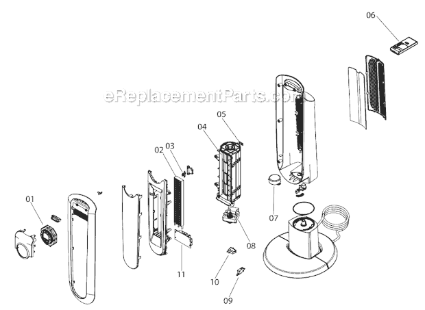 Page A Diagram and Parts List for TCH7590ER  DeLonghi Heater