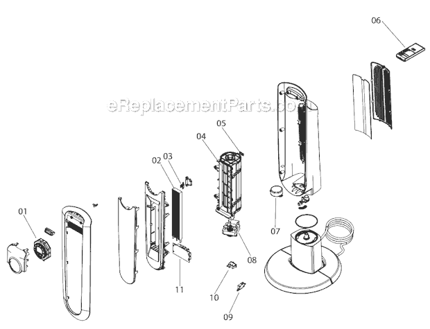 Page A Diagram and Parts List for TCH8590ER  DeLonghi Heater