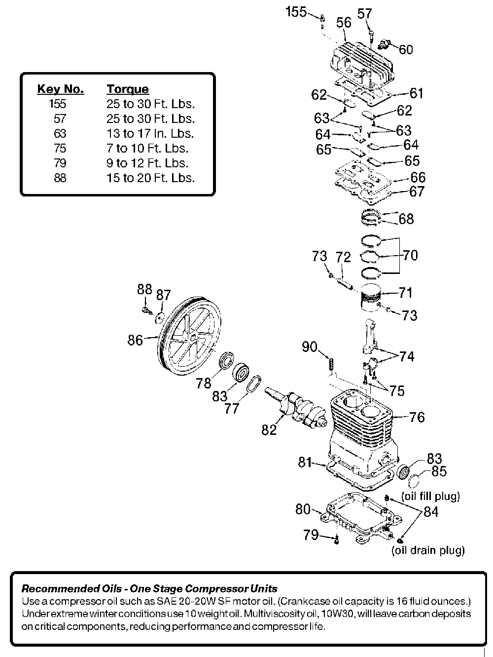 Exploded Diagram A Diagram and Parts List for ACBL530VP Type 4 DeVilbiss Compressor