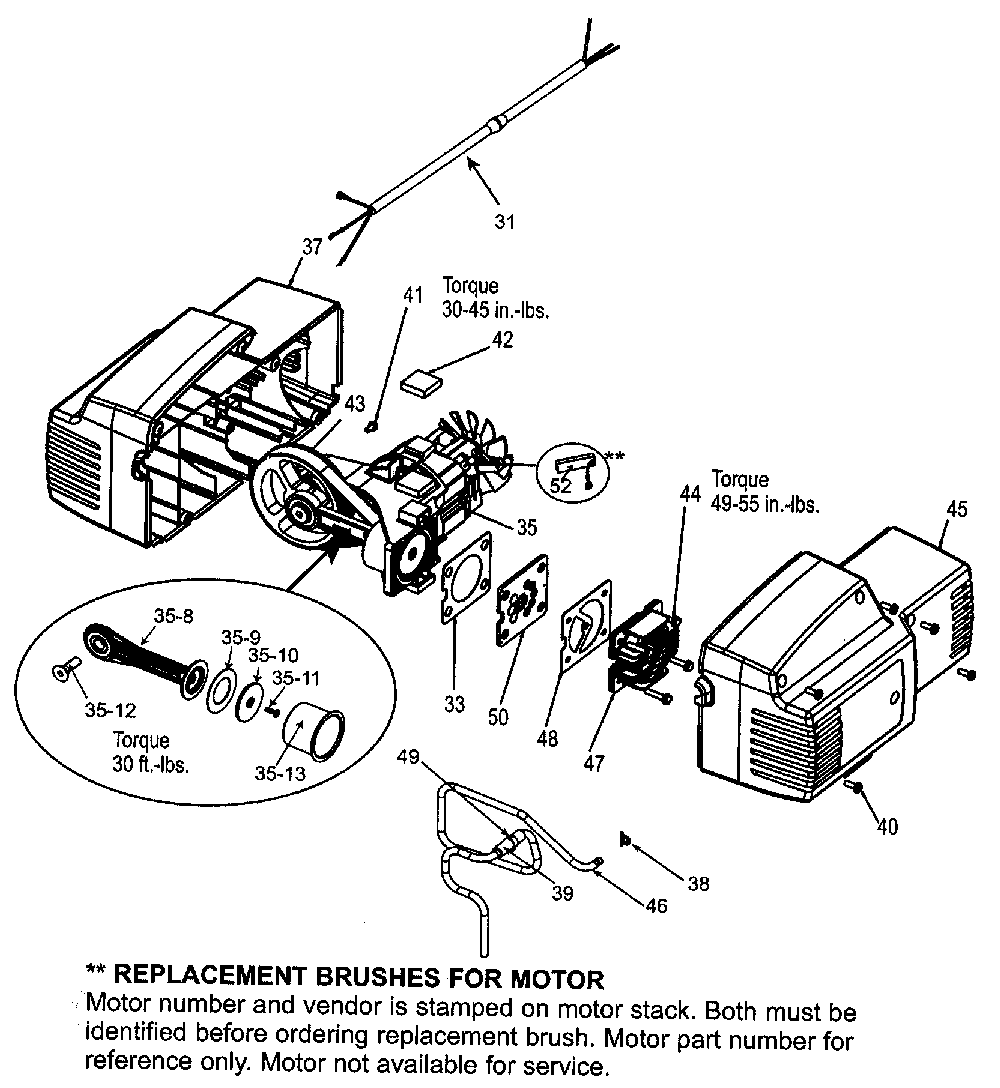 Exploded Diagram B Diagram and Parts List for 3JR70 Type 1 DeVilbiss Compressor