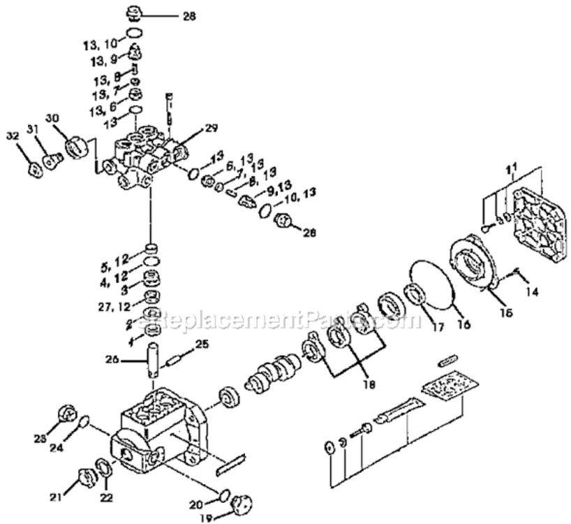 Page A Diagram and Parts List for 1503CWBN Type 1 DeVilbiss Pressure Washer