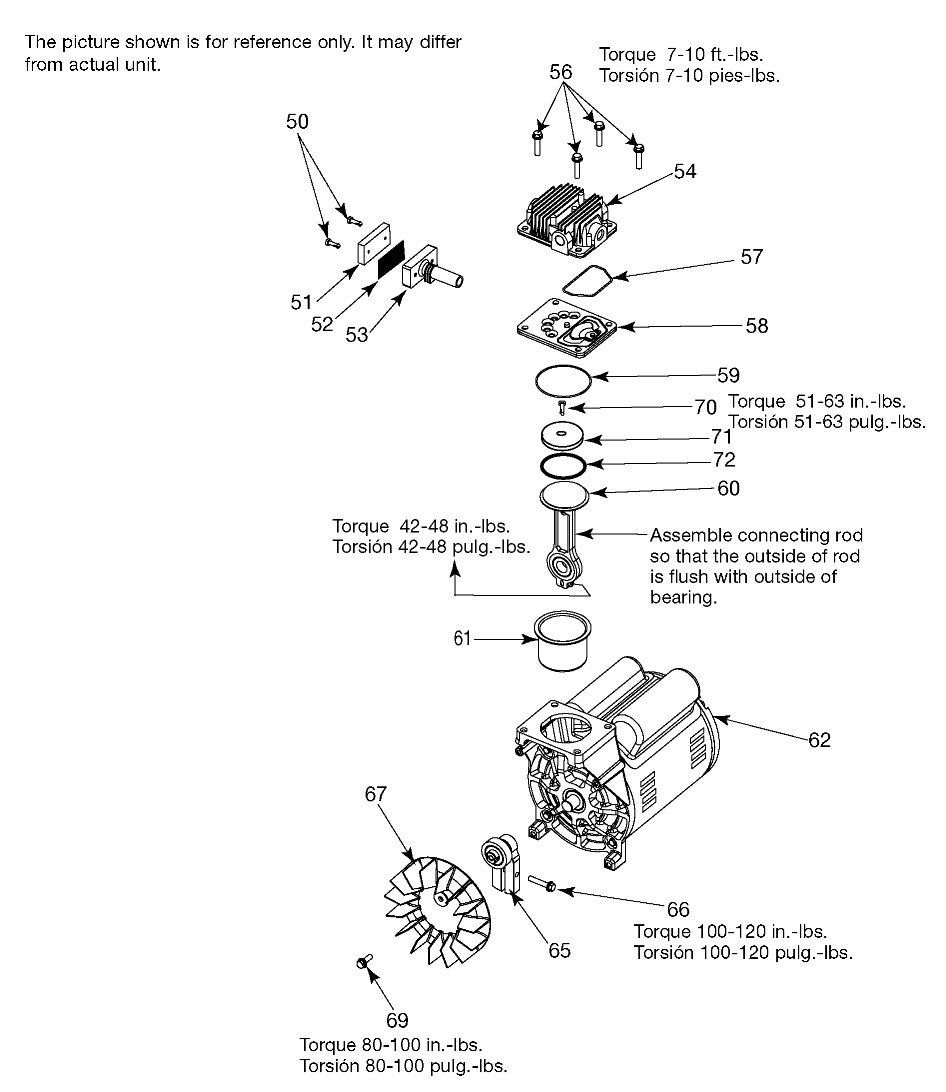 PUMP Diagram and Parts List for IRF412 Type 2 DeVilbiss Compressor