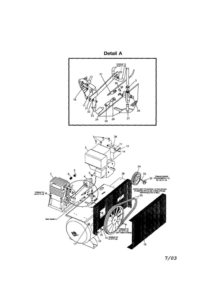 Air Compressor Diagram Diagram and Parts List for DACE-7161-2  DeVilbiss Compressor