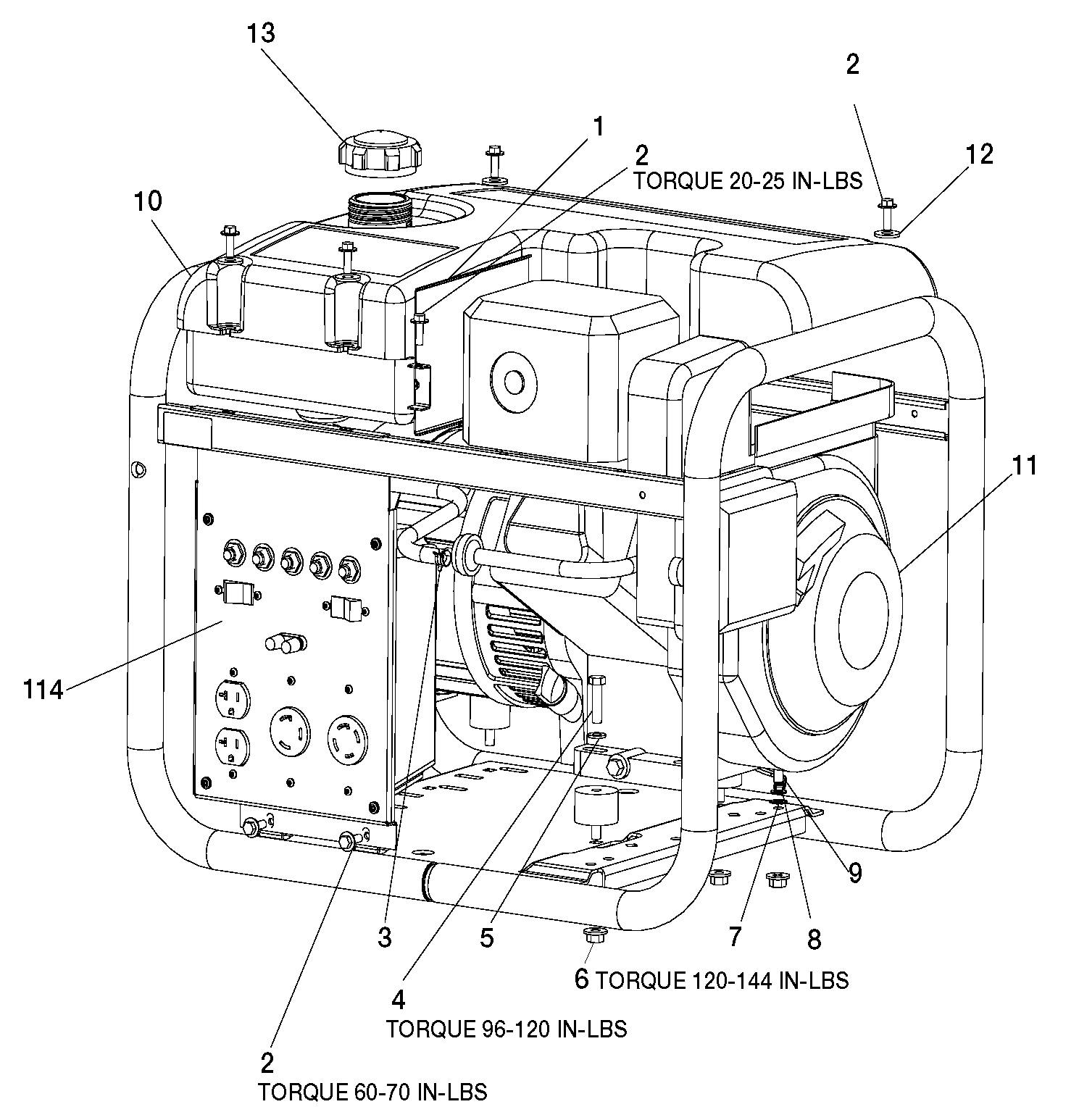 Page A Diagram and Parts List for CGBV4000 1 DeVilbiss Generator