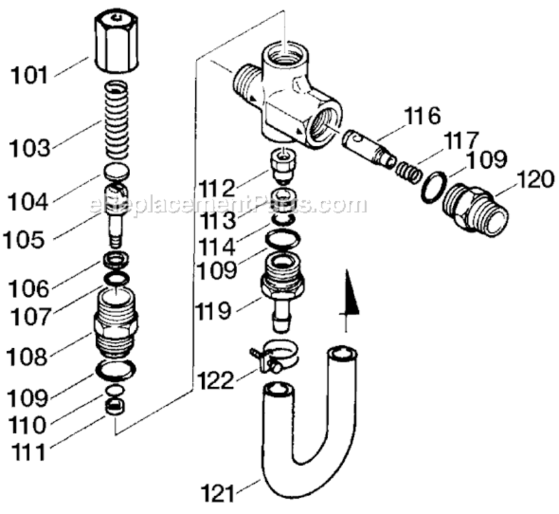 Page B Diagram and Parts List for 2004CWHG Type 0 DeVilbiss Pressure Washer