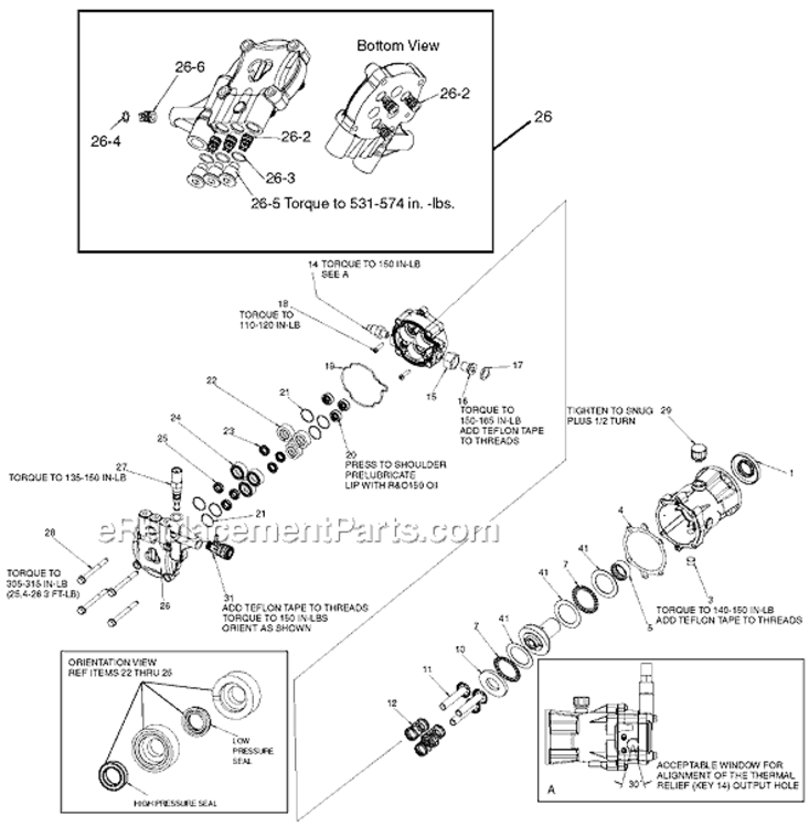 Page A Diagram and Parts List for 2225CWH Type 3 DeVilbiss Pressure Washer