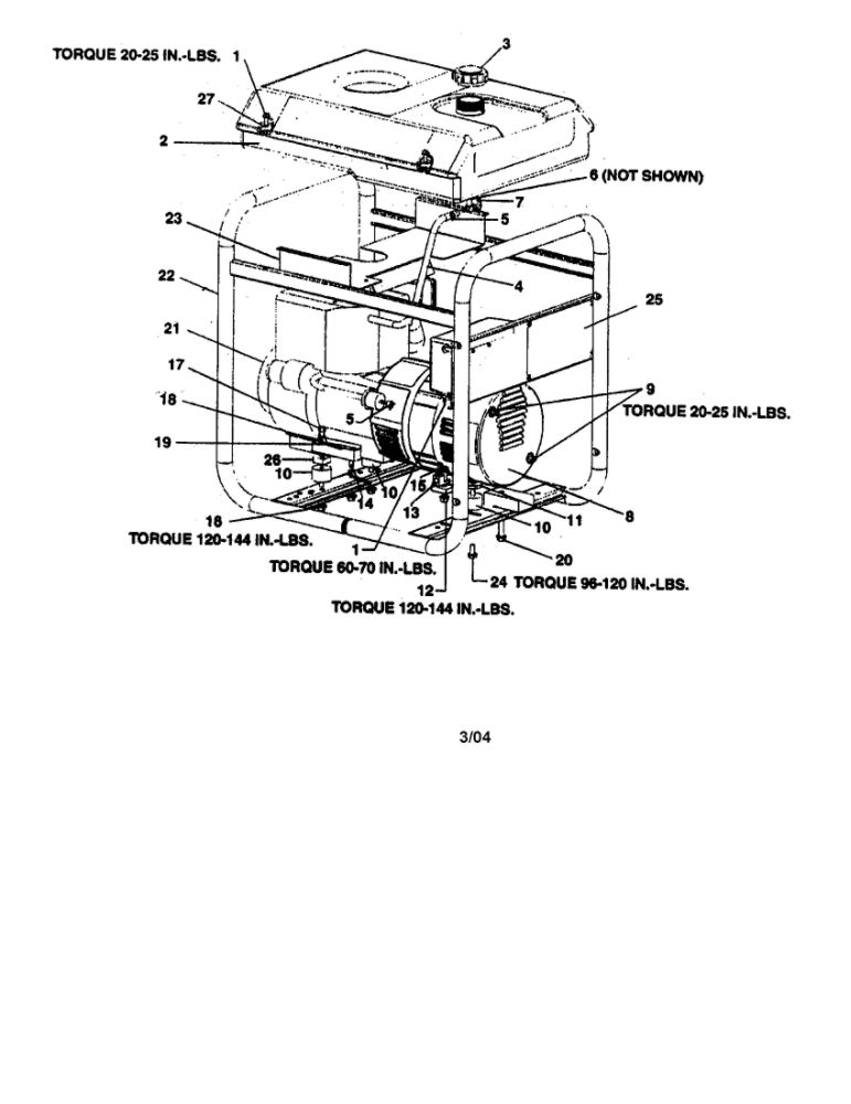 Generator Diagram and Parts List for GT5250-WK-1  DeVilbiss Generator