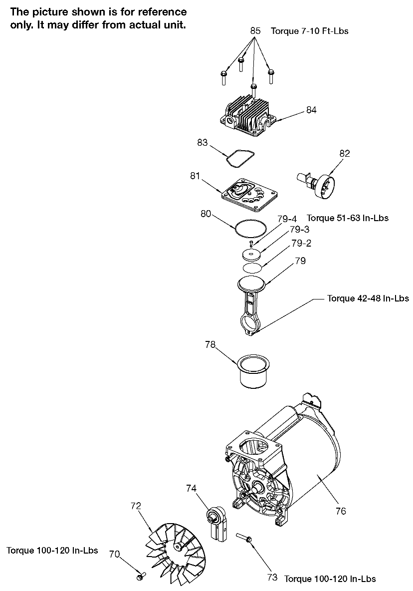PUMP Diagram and Parts List for 919-23754 Type 0 DeVilbiss Compressor