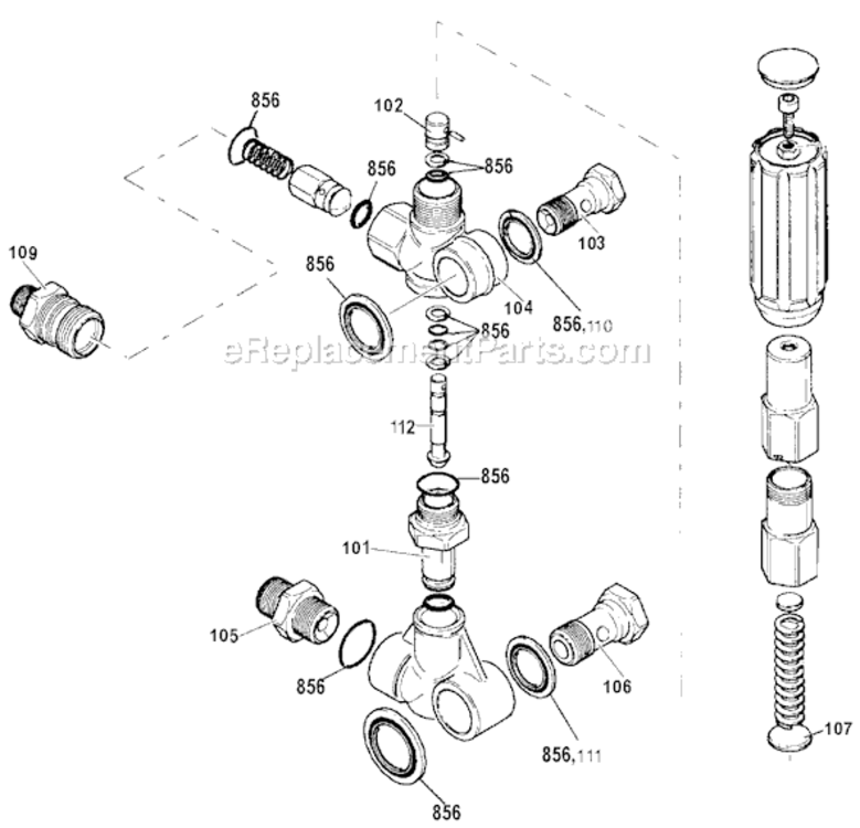 Page B Diagram and Parts List for 3035WB Type 0 DeVilbiss Pressure Washer