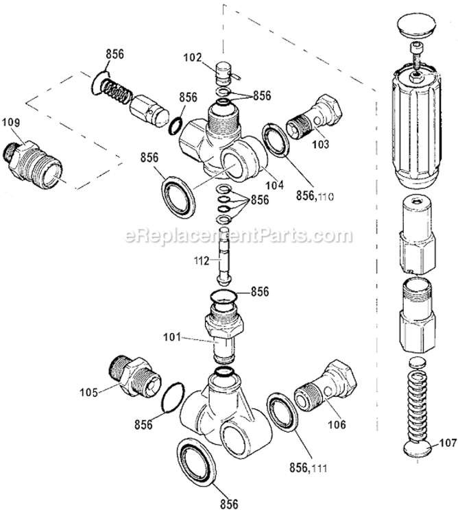 Page B Diagram and Parts List for 3254CWH Type 2 DeVilbiss Pressure Washer