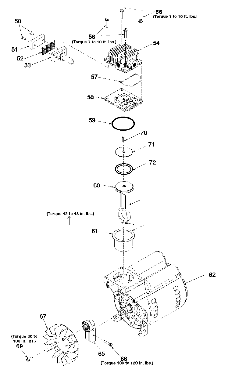 Default 2 Diagram and Parts List for FB5530 Type 0 DeVilbiss Compressor