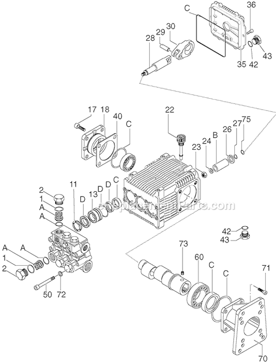 Page A Diagram and Parts List for 3540CWHP Type 1 DeVilbiss Pressure Washer