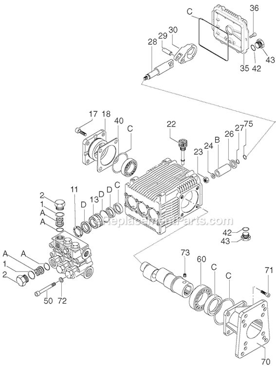 Page A Diagram and Parts List for 3540SCHP Type 0 DeVilbiss Pressure Washer
