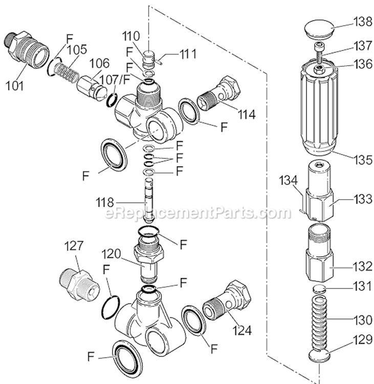 Page B Diagram and Parts List for 3540SCHP Type 0 DeVilbiss Pressure Washer
