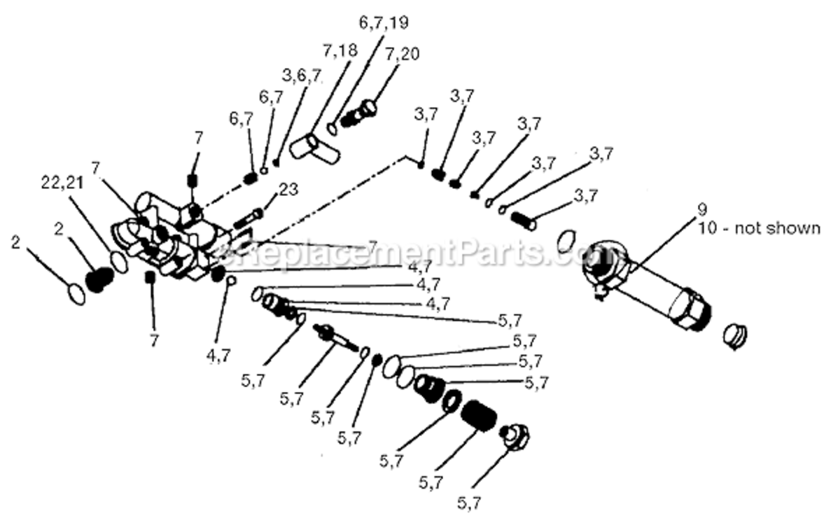 Page A Diagram and Parts List for 37801 Type 0 DeVilbiss Pressure Washer