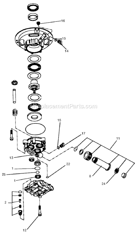 Page B Diagram and Parts List for 37801 Type 0 DeVilbiss Pressure Washer