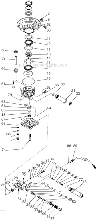Page A Diagram and Parts List for 37801 Type 1 DeVilbiss Pressure Washer