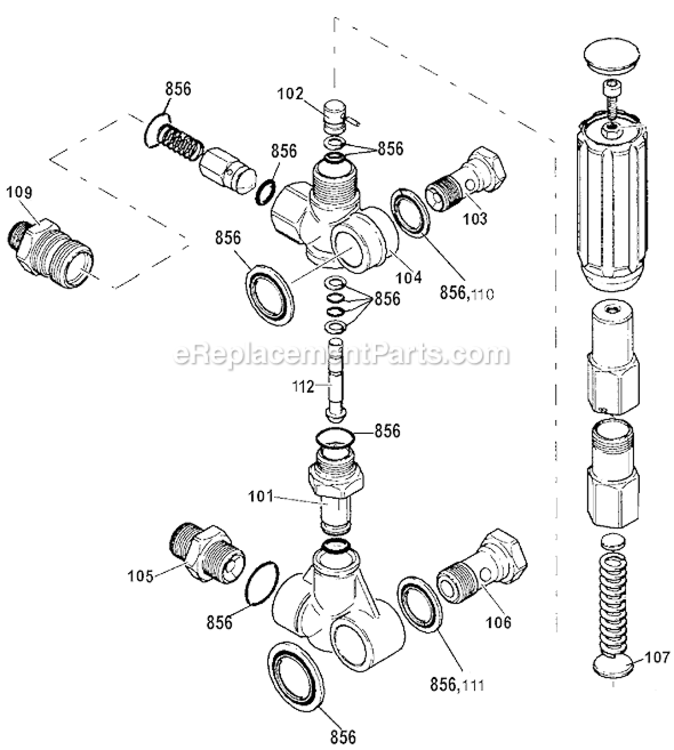 Page B Diagram and Parts List for 37804 Type 0 DeVilbiss Pressure Washer