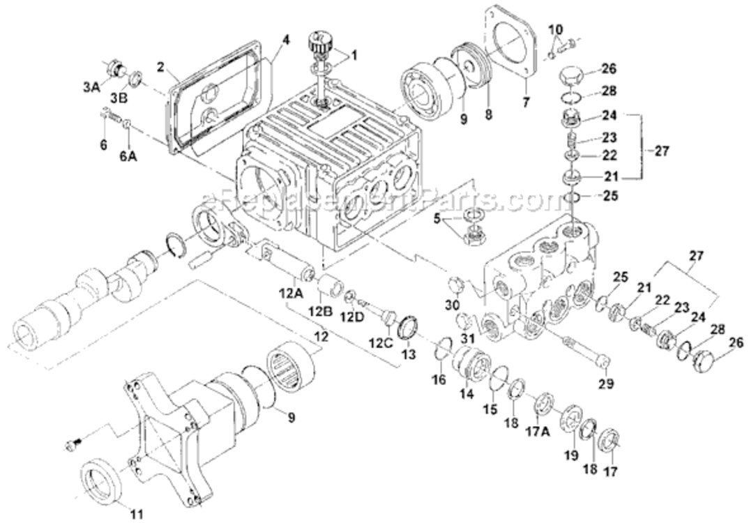 Page A Diagram and Parts List for 37806 Type 0 DeVilbiss Pressure Washer