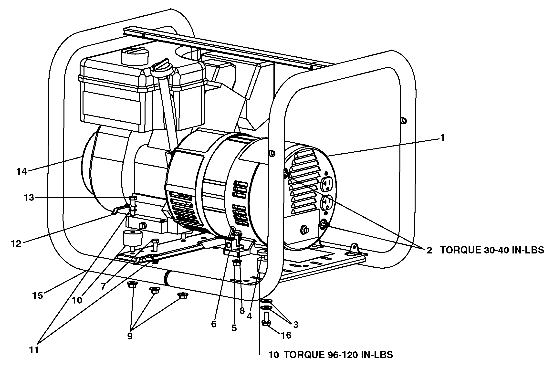 Page A Diagram and Parts List for CGTP3000 1 DeVilbiss Generator