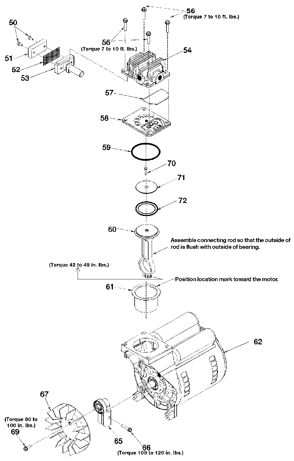 Exploded Diagram B Diagram and Parts List for PRFB5520VP-WK Type 0 DeVilbiss Compressor