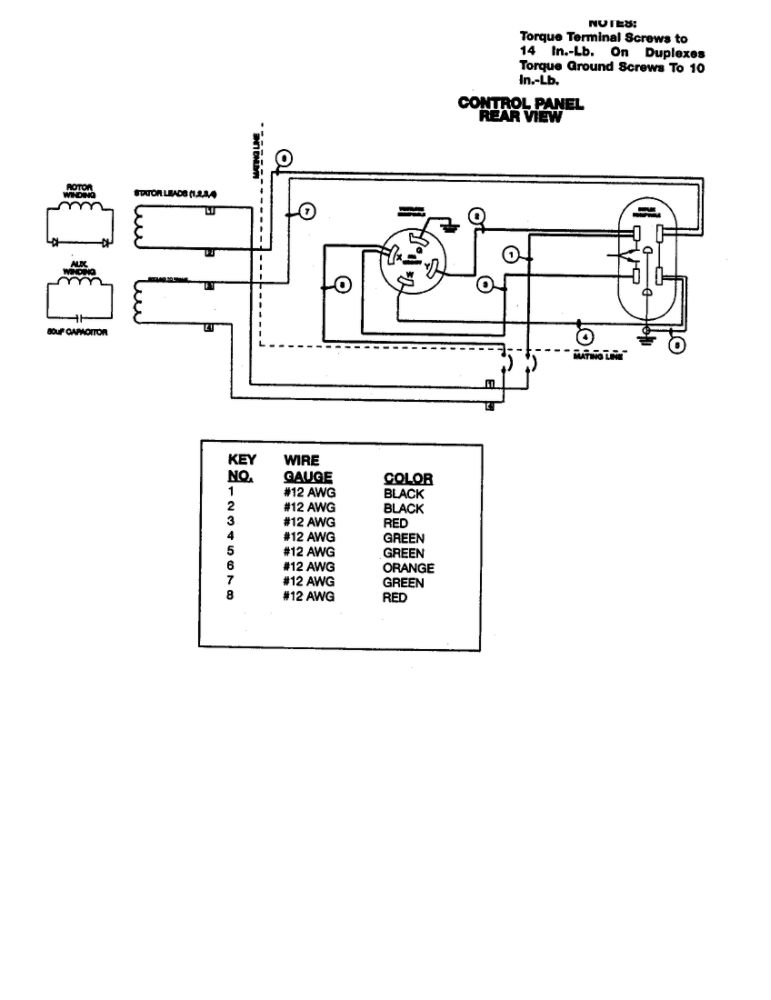 Wiring Diagram Diagram and Parts List for GT5250-WK-1  DeVilbiss Generator