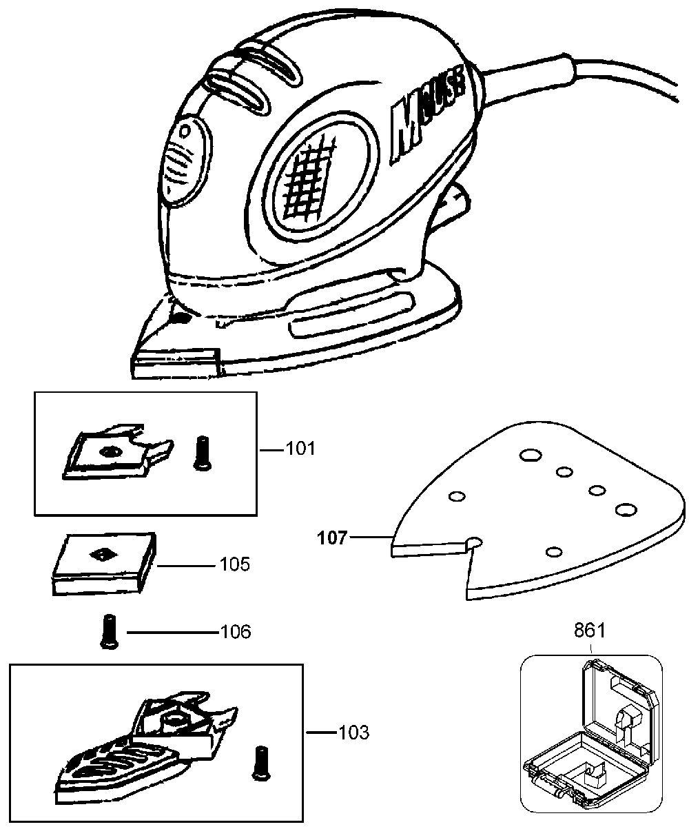 Exploded Diagram A Diagram and Parts List for 25600 Type 2 DeVilbiss Sander Polisher