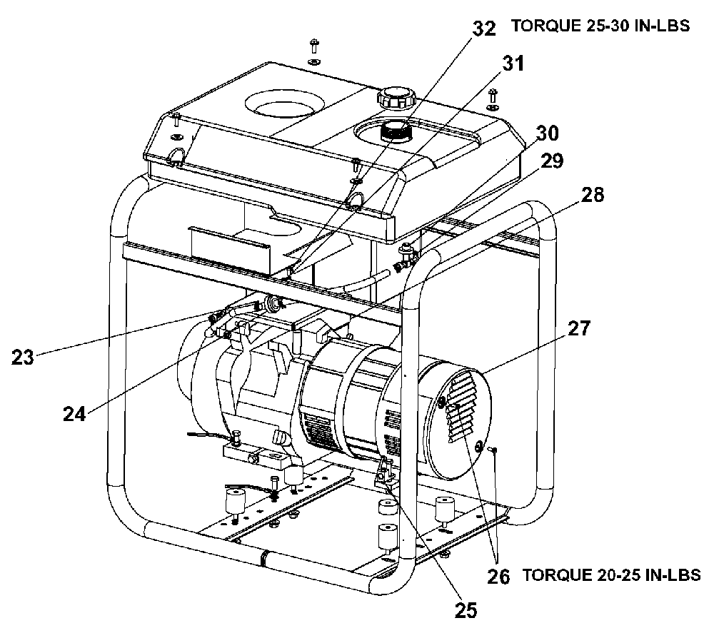 Exploded Diagram B Diagram and Parts List for GHV4500 Type 1 DeVilbiss Generator