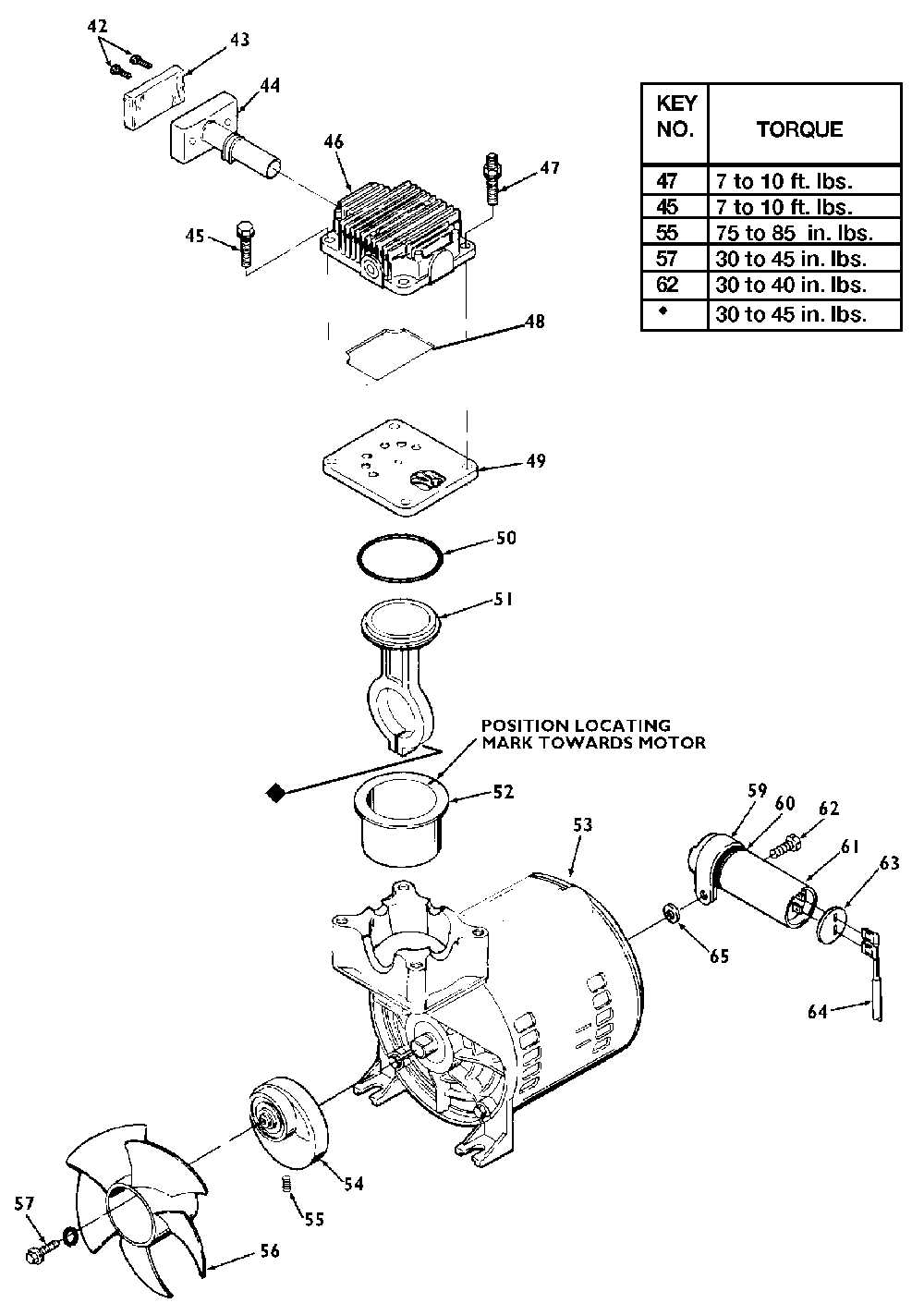 Exploded Diagram B Diagram and Parts List for F14 Type 0 DeVilbiss Compressor